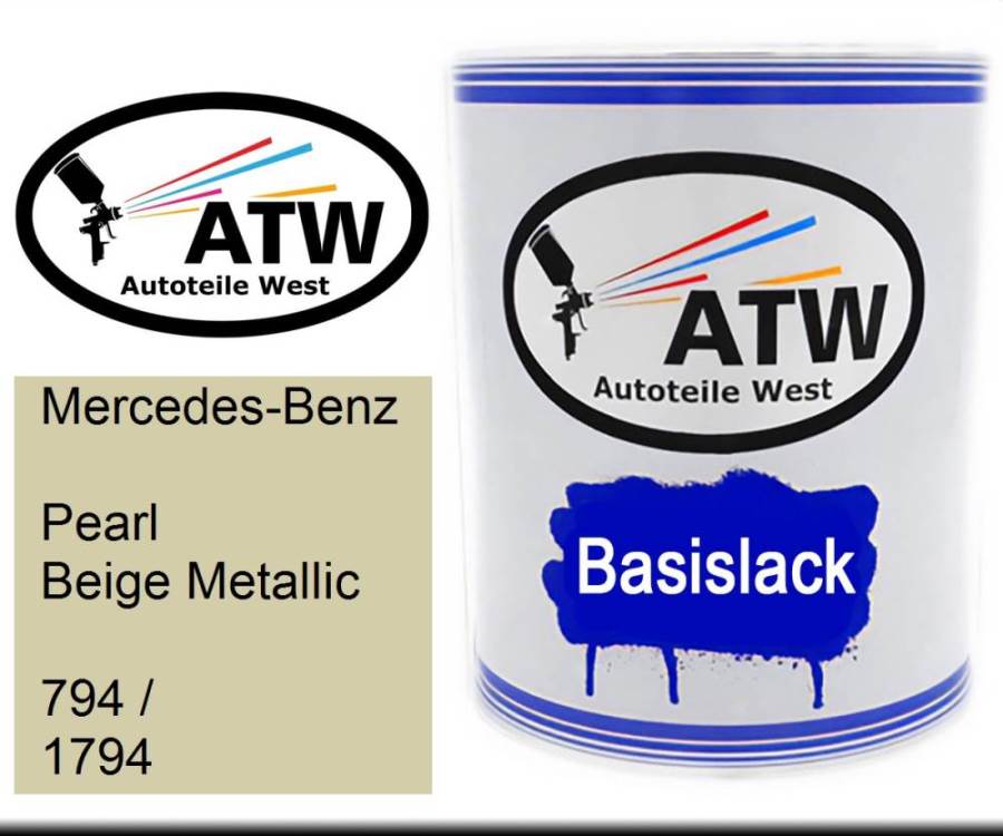 Mercedes-Benz, Pearl Beige Metallic, 794 / 1794: 1L Lackdose, von ATW Autoteile West.